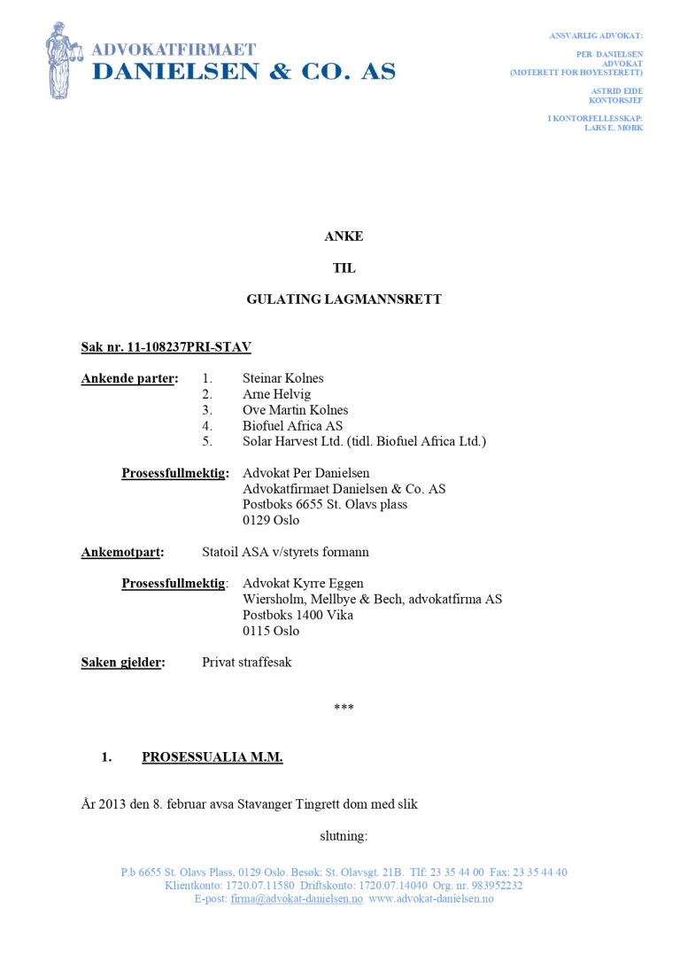 Gruppesøksmål mot Per Danielsen og Advokatfirmaet Danielsen & Co